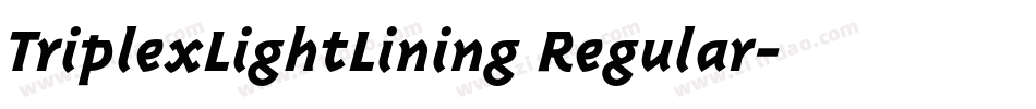 TriplexLightLining Regular字体转换